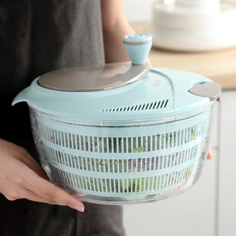 Kitchen Salad Spinner and Strainer Vegetable Dehydrator with Dishwashing Function Flour Sifter for Baking Household Kitchen Tool