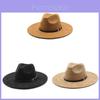 Traditional Ethnic Style Fedora Hat With Suede Fabric And Wide Brim For Winter Wear