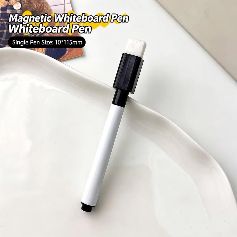 Dry Erase Markers with Eraser Cap 5/10PCS Smooth Writing Erasable Pens for Office Meeting Whiteboard Training Classroom