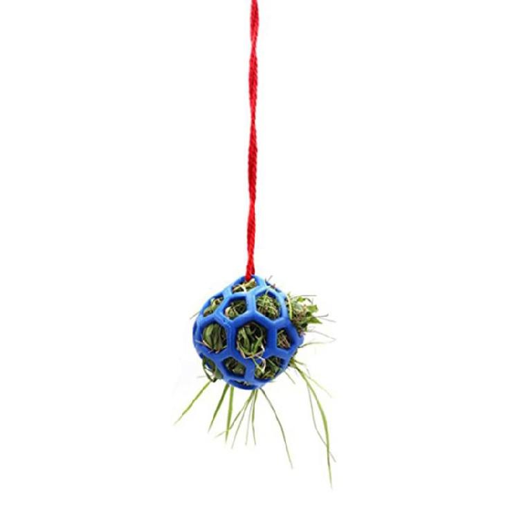 

Horse Treat Ball Toy Goat Feeder Ball Hanging Feeding Toy for Paddock Rest 1 синій