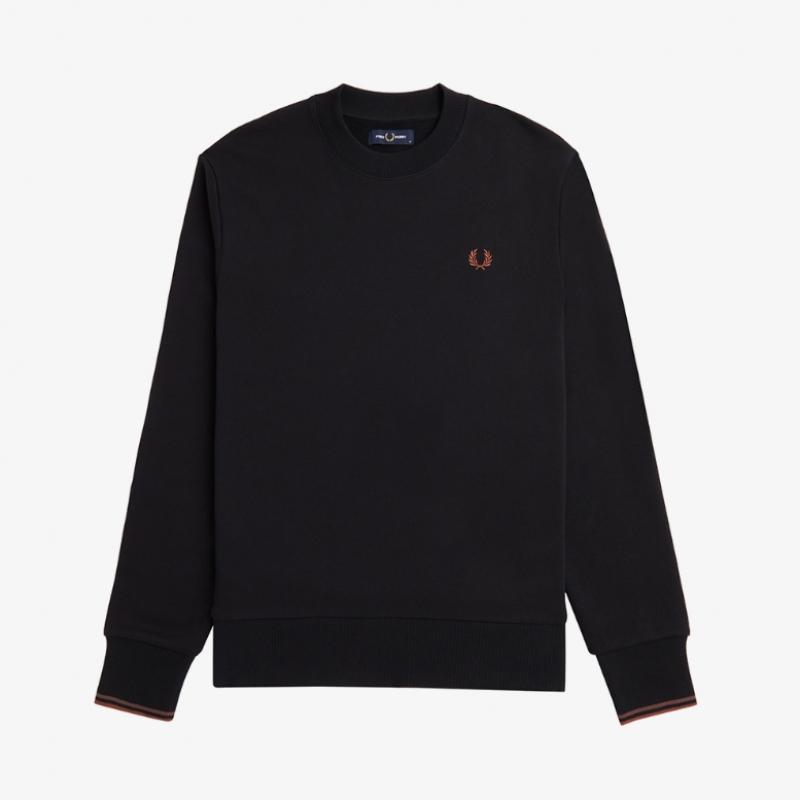 Fred Perry [baseline] Crewneck Sweatshirt   Black Afpm2437535 X56
