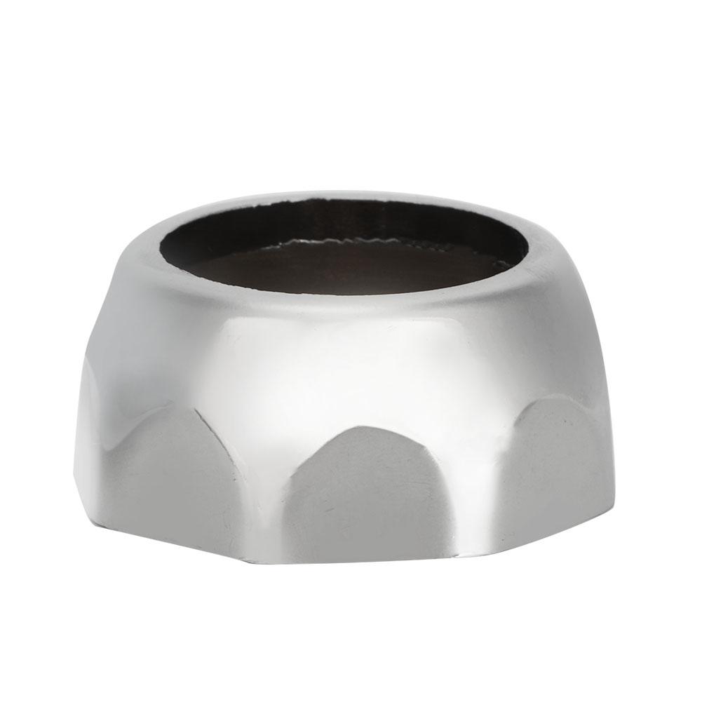 5Pcs Round Tube Clothes Rod Octagonal Flange Holder Base Wardrobe Tube Bracket (25mm Diameter)