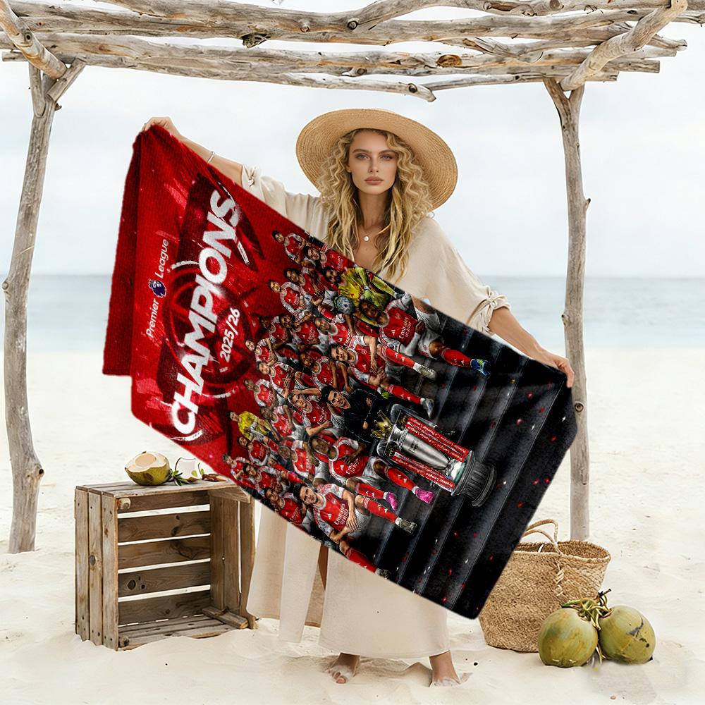 Arsenal Football Player Beach Towel High Absorbency & Quick-Dry Comfortable Lightweight Perfect for Traveling Yoga Camping and Swimming