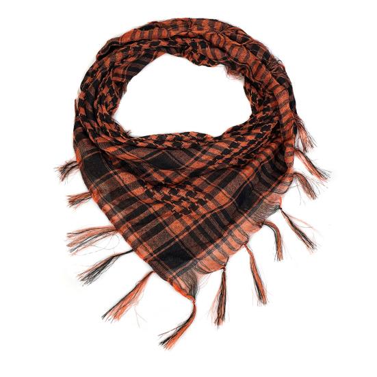 Mesh Yarn Desert Scarf with Tassels Soft Breathable Lightweight Outdoor Neck Piece Unisex Fashion Accessory