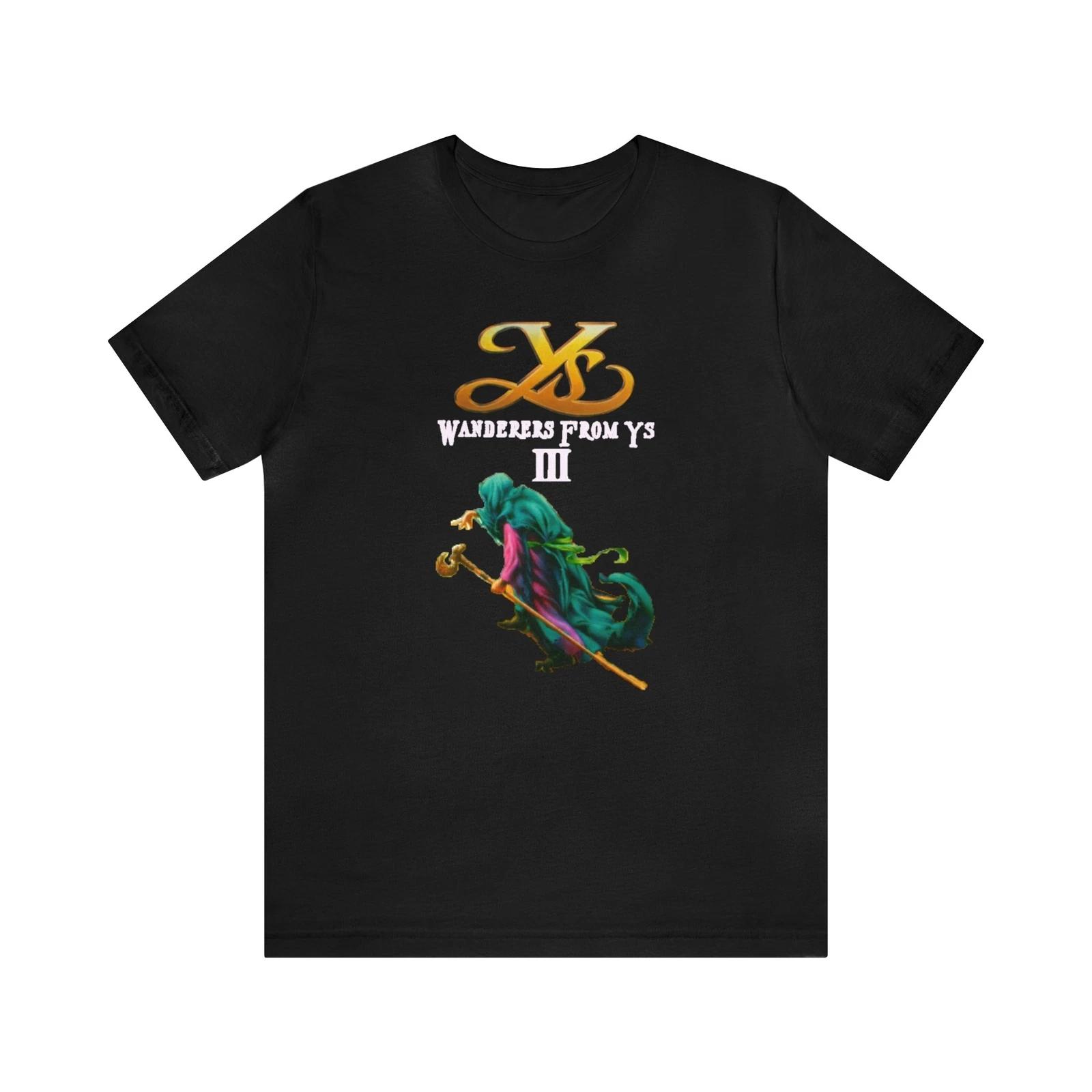 

Ys Wanderers from Ys 3 SNES Cover Art Retro Style Unisex Short Sleeve 100% Cotton T-shirt Mens Tees Top M