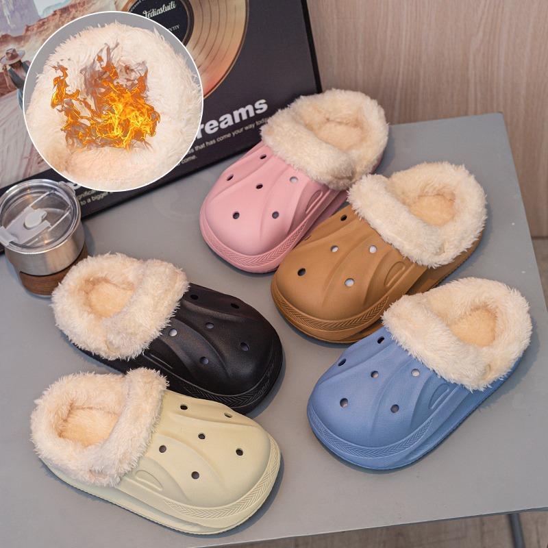 Kids Cotton Slippers Winter Warm Plush Clogs for Children Anti-slippery House Slides Casual Slip Ons Cotton Shoes Boys Girls New