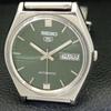 JAPAN VINTAGE SEIKO 5 AUTOMATIC 6309A MENS GREEN COLOR DIAL WATCH a500802-5 R154-a500802