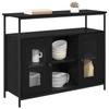 Sideboard in Black Oak Look 100 x 35 x 80 cm Engineered Wood
