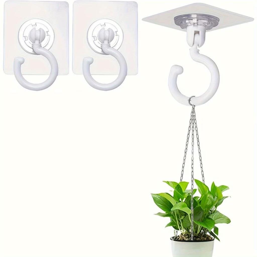 360 Degree Rotatable Wall Hooks Removable Hanging Hooks for Home Kitchen Bathroom Bedroom and Garden