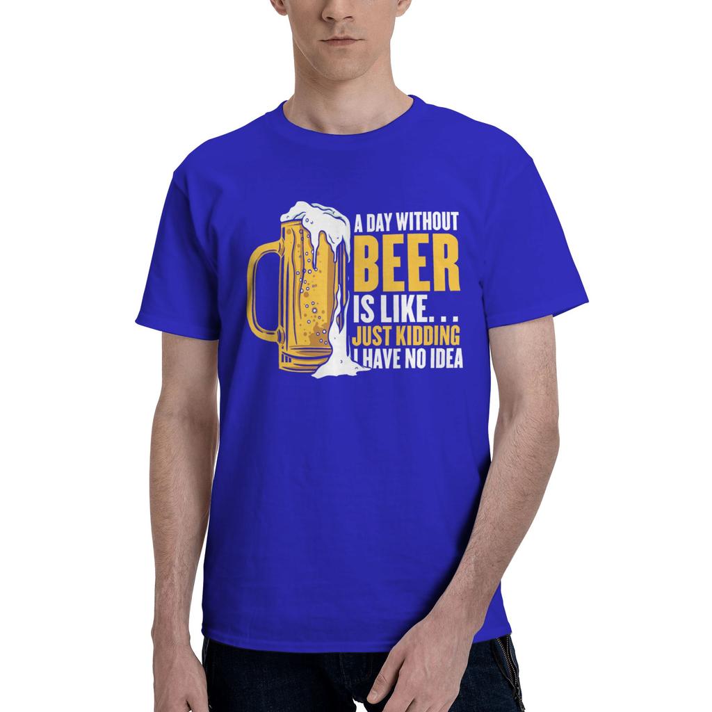 1 Piece Without Graphic 100 Cotton Tshirt Beer Day Tops Tees For Unisex