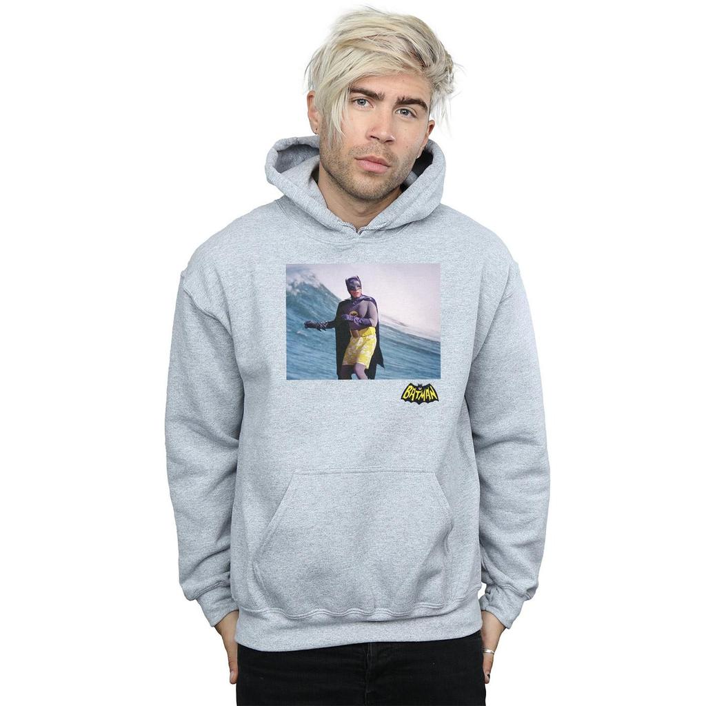 DC Comics Mens Batman TV Series Surfing Logo Hoodie