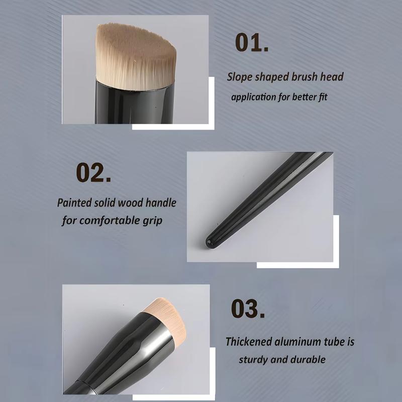 1Pcs Flat Top Foundation Brush Contour Angled Blush Brush Professional Makeup Brushes For Liquids Creams