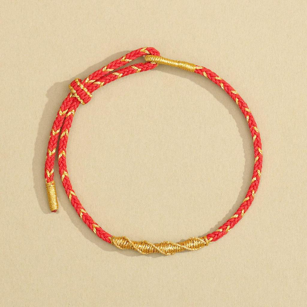 Red String Hand-Woven Ethnic Horse Year Bracelet - Unisex New Year Gift