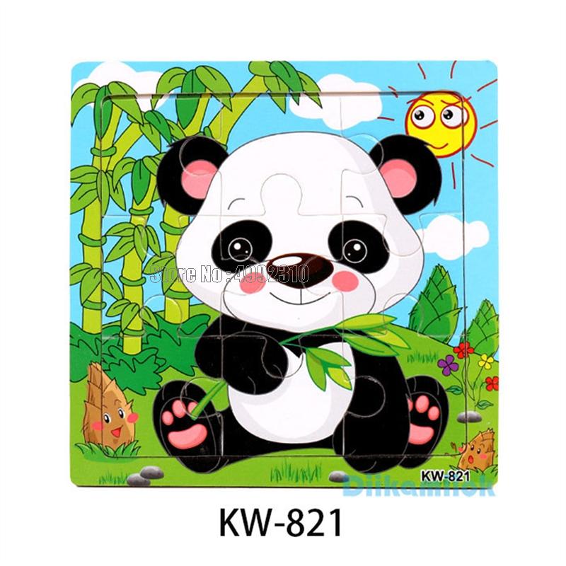 9pcs Wooden Puzzle Cognition Animals And Vehicles Jigsaw Kindergarten Educational Toys Kids Wood Toy Gift