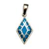 [Mizar] Turquoise Pendant for Men and Women, Sterling Silver 925, Native American Inlay