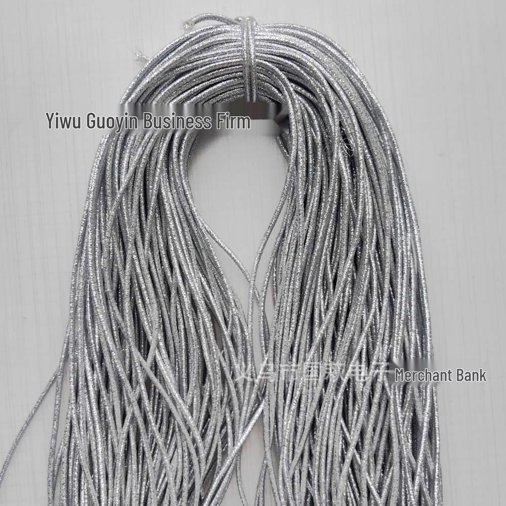 

2.5MM Glitter Hair Tie Elastic Band - DIY European & American Christmas Golden High-Elasticity Headband