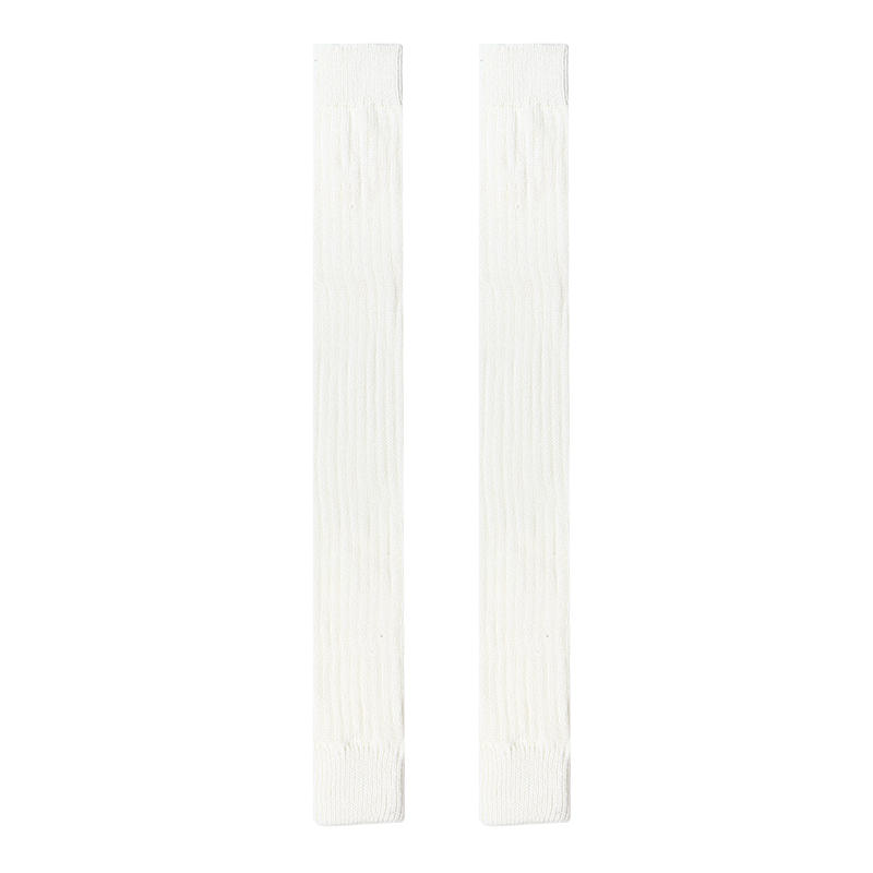 Women's Winter Over Knee High Footless Socks Vertical Stripes Knit Long Leg Warmers Elatic Boot Cuffs