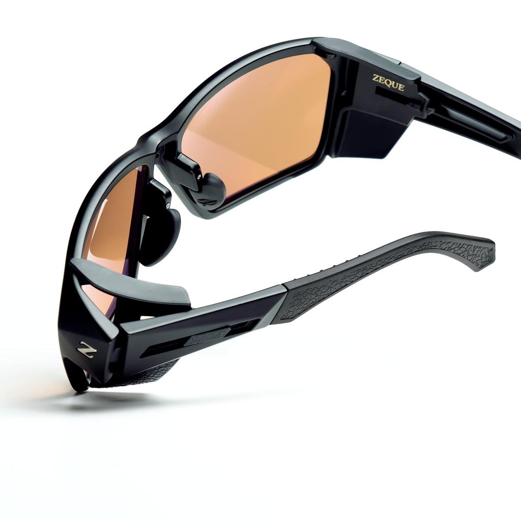 Zeque Polarized Sunglasses LOOF Matte Black TRUEVIEW BLUE MIRROR (Zeku) (Roof) F-2040 SPORTS/