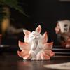 Nine-tailed Fox for Wealth Attraction, Creative and Cute Fox Office and Living Room Desktop, Car Fairy Fox Decorative Items
