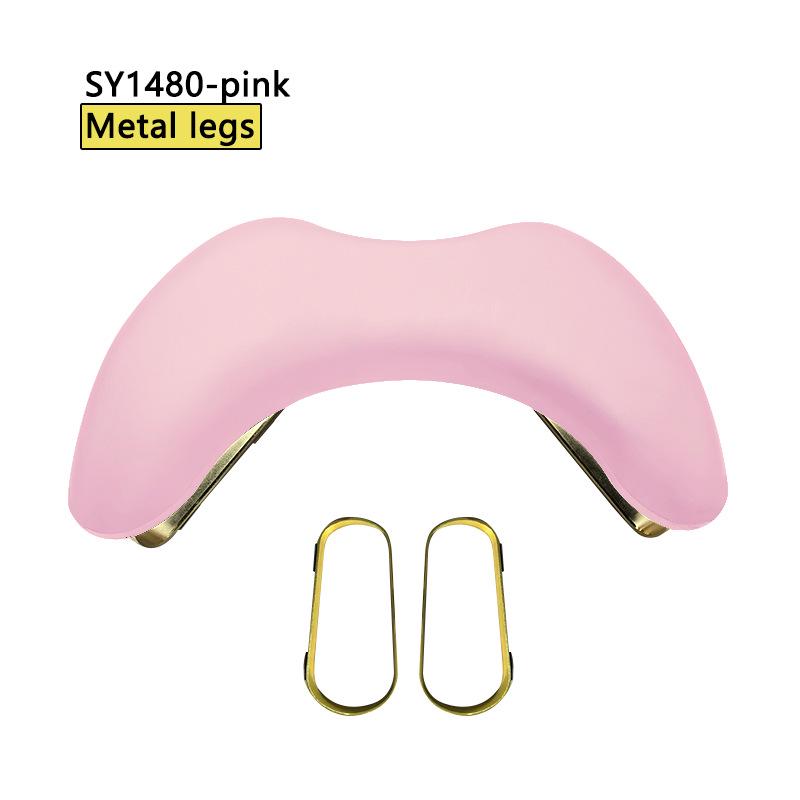 Große U-förmige Schmetterlingsflügel-Nagelkunst-Handauflage mit abnehmbaren Metallbeinen und Handyhalter für UV/LED-Lampe - Nur für den Salongebrauch