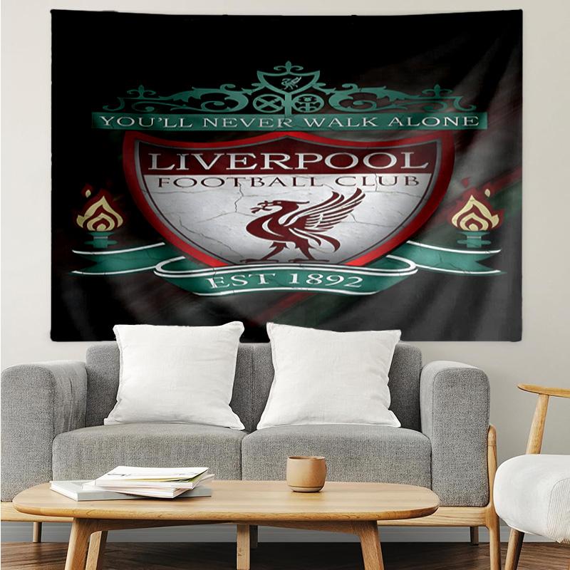 Football Club Emblem Printed Printed Tapestry, for Bedroom,Livingroom, dormitory, Large Wall Decor, Fabric Decor Fan Birthday Gifts