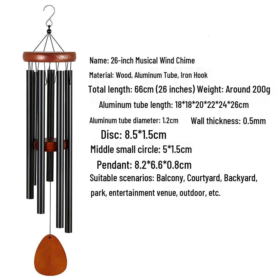 Relaxing Melody Wind Chime: Outdoor Décor Gift for Mom, Grandma, Housewarming, Wedding, Anniversary, Birthday