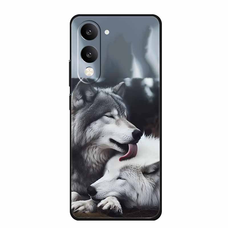 For Vivo Y29T Y29s Case Y 29 T S Coque Flowers Black Silicone Soft Back Cover For Vivo Y19s GT 5G iQOO Z10 Lite Phone Case Funda