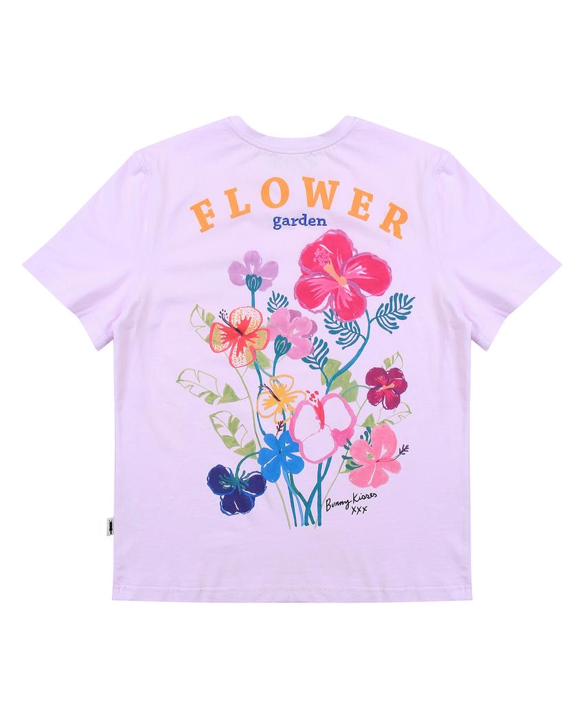 Pipilapin Back Garden Drawing Basic Fit Short Sleeve T-Shirt/Fm9Wts11F Pink