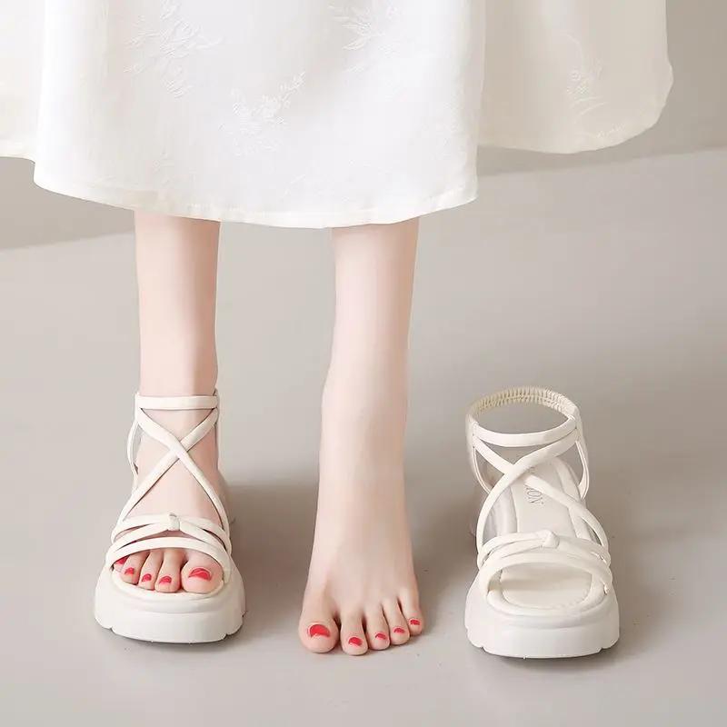 Open Toe Outdoor Daily High Quality Ladies Shoes Summer 2025 Offers Sales Original Comfortable Chic and Elegant Women's Sandals