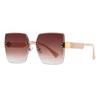 2023 D Brand Women's Rimless Fashion Sunglasses, Xiaohongshu Douyin Style, Internet Celebrity Inspired.