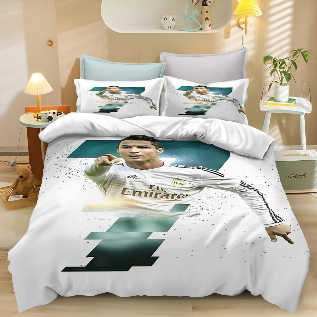3D Printed Football Star Bedding Set Football Star Duvet Cover Double Twin Full Queen King Adult Kids Bedclothes Quilt Cover