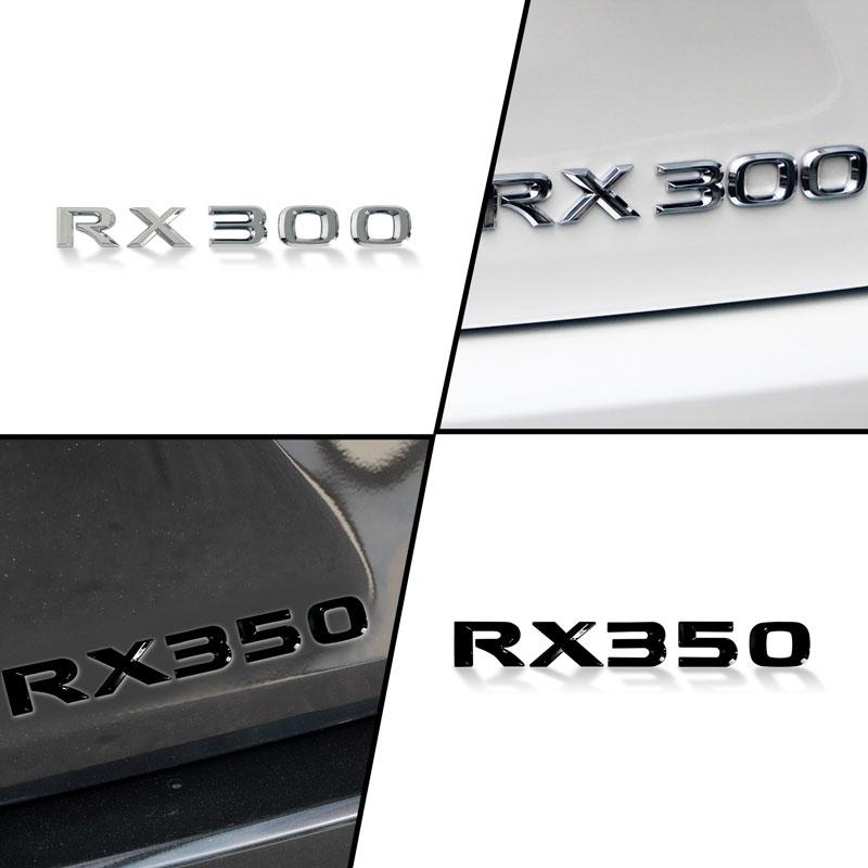 Naklejka 3D ABS RX270 RX300 RX350 RX200t Emblemat Odznaka Chromowana Czarna/Srebrna Litera Naklejka Do Dekoracji Tylnej Klapy Lexusa