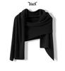 Women's 100% Pure Cashmere Solid Color Knit Shawl - Warm Fashion for Autumn & Winter