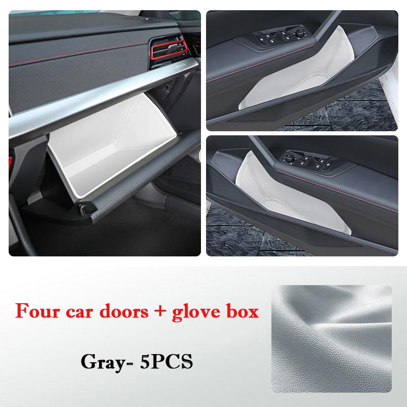 For Volkswagen Lavida 2018-2026 Car Door Slot Storage Box Leather Protective Pad Cover Glove Box Storage Barrel Interior Storage