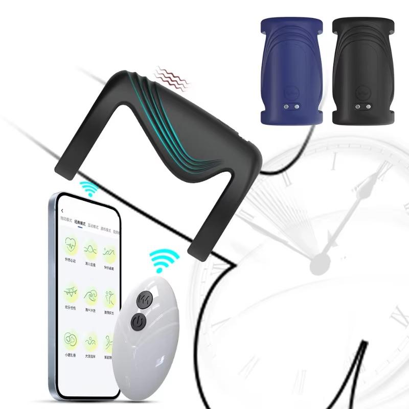 Wearable Sleeve for Penis Cock Ring Vibrator Sex Toys for Adults Vibrating Rings Penis Delay Trainer Stimulator Men Sexy Toys