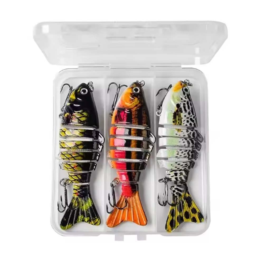 

3 шт./коробка Рыболовный воблер Реалистичный 7-сегментный свимбейт Крэнкбейт Жесткая приманка Медленный 10 см/15 г Искусственная приманка Приманки Рыболовные снасти