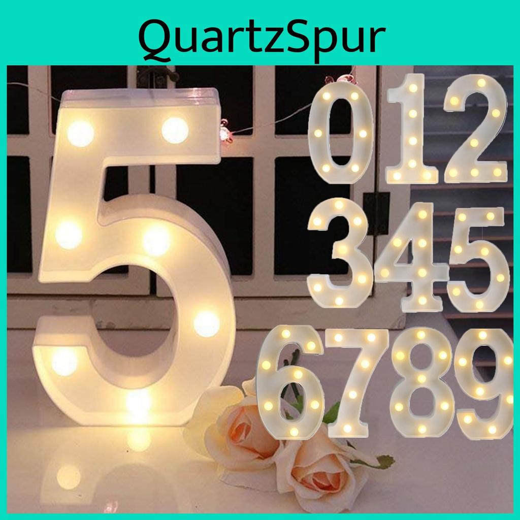 Letter Led Light Up Alphabet Number Plastic Battery Operated Party Sign Wedding Festival Stand Decoration
