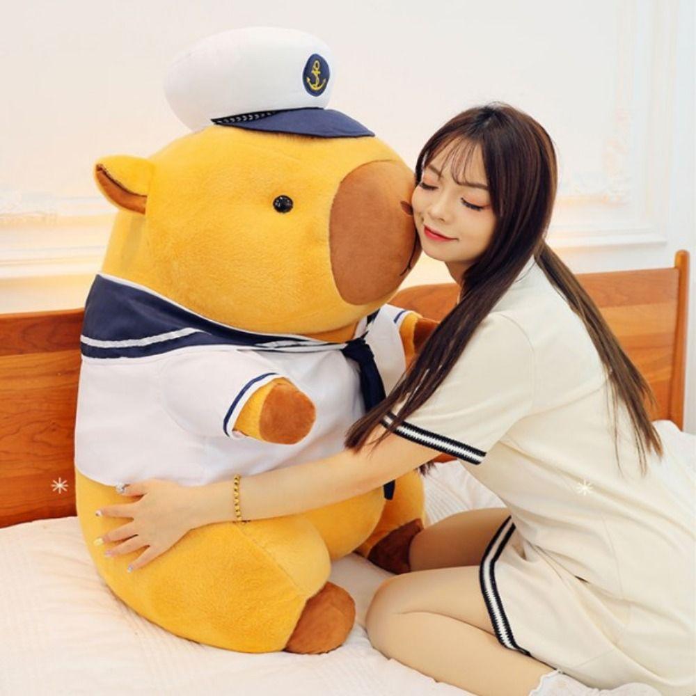 Cartoon Navy Sailor Capybara Doll Capybara Shape Animals Plush Toy  Toy Gift