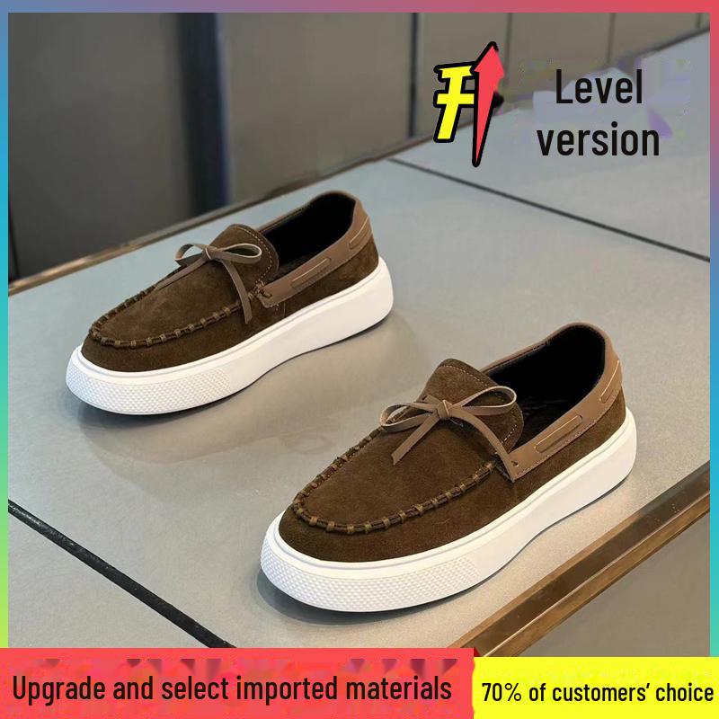 

Мужские зимние повседневные модные кожаные мокасины без застежек на толстой подошве 2024 года 44