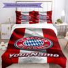Bayern Monaco Personalizza il tuo nome Set Biancheria da Letto Copripiumino Traspirante con Federe Decorazione per la Casa Regalo di Compleanno