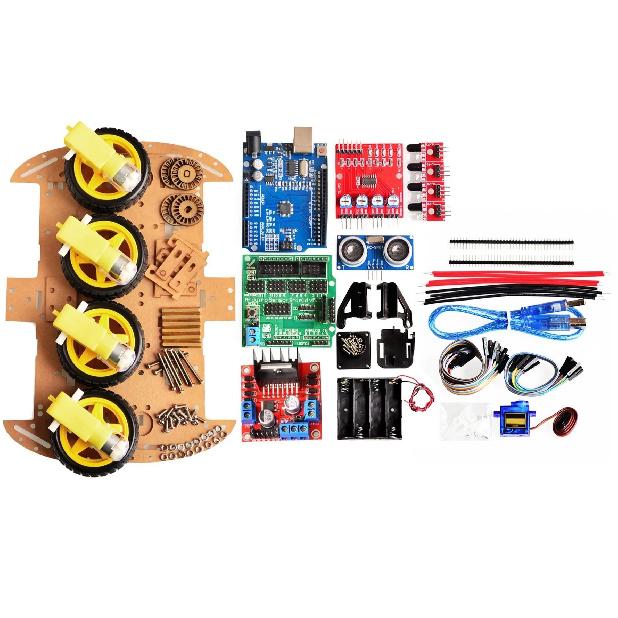 Motor Smart Robot Car Chassis Kit Speed Encoder Battery Box 2WD 4WD For Arduino Free Shipping