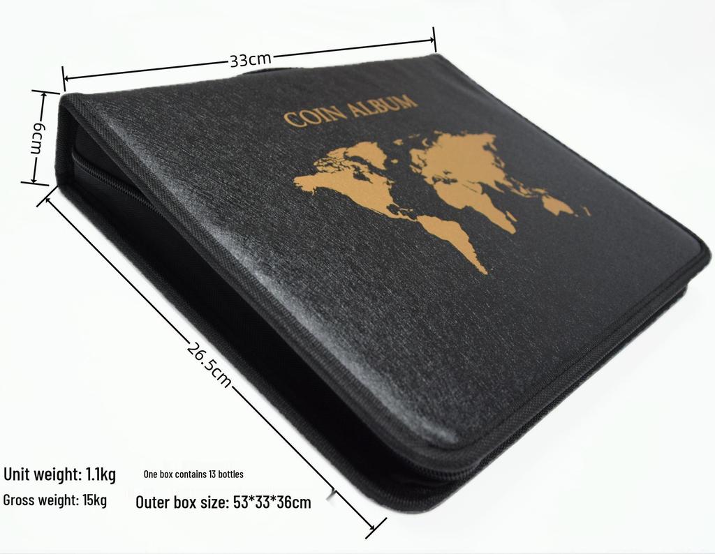 Cross-Border Coin, Medal & Philately Collection Album with Hard-Shell, Transparent Storage for Silver Dollars & Banknotes