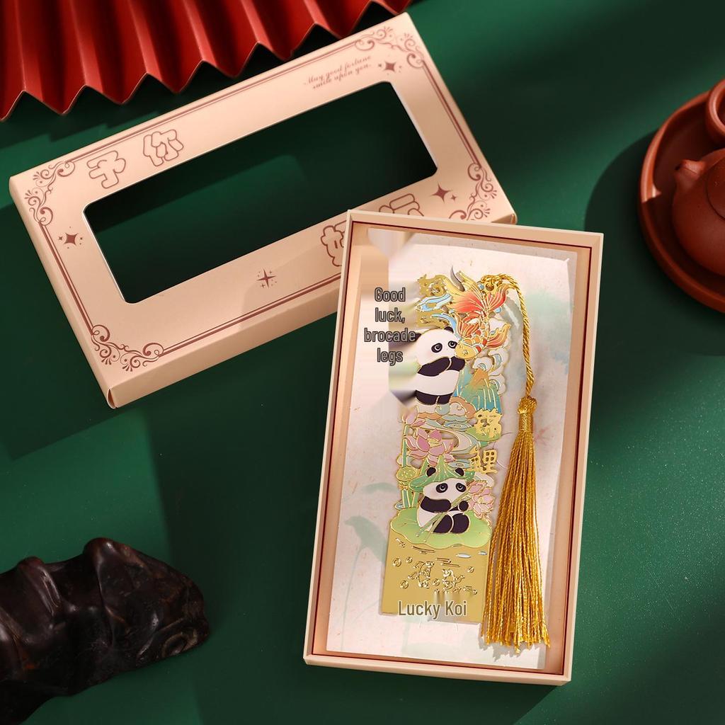 Panda Metal Bookmark with Tassel - Classic Chinese Style, Palace Museum Cultural Souvenir