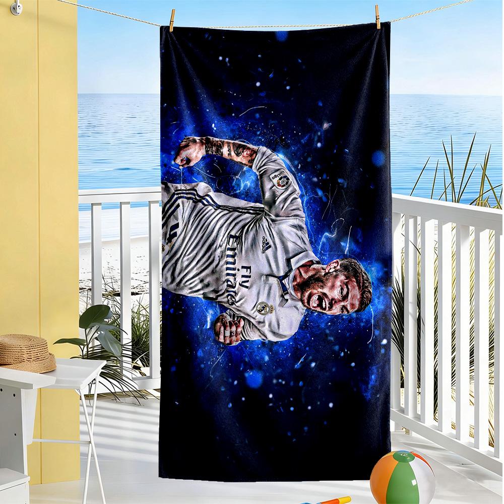Real Madrid Celebration Beach Towel Super Soft Microfiber Quickdry Fabric Comfortable Lightweight Perfect for Traveling Yoga Camping and Swimming