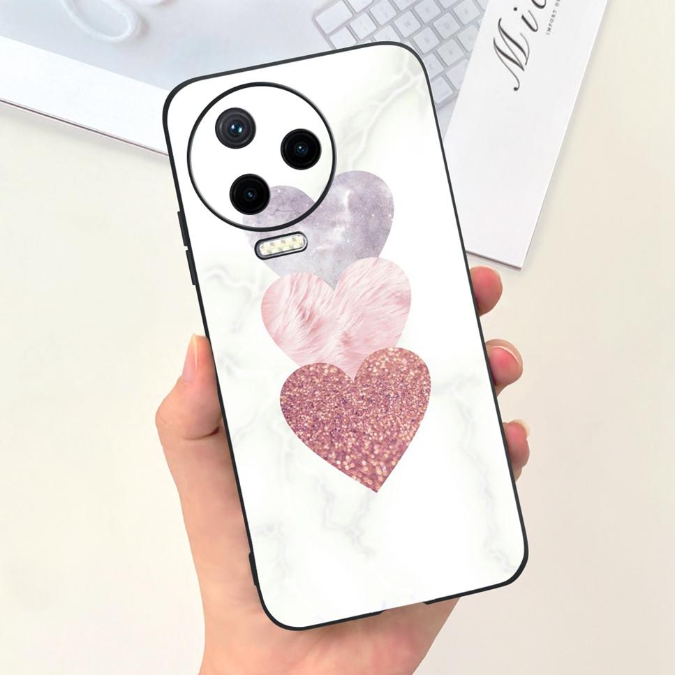 For Infinix Note 12 Pro 4G 6.7" Case Cartoon Astronaut Love Soft Silicone Black Pink Cover For Infinix Note 12 2023 Phone Case