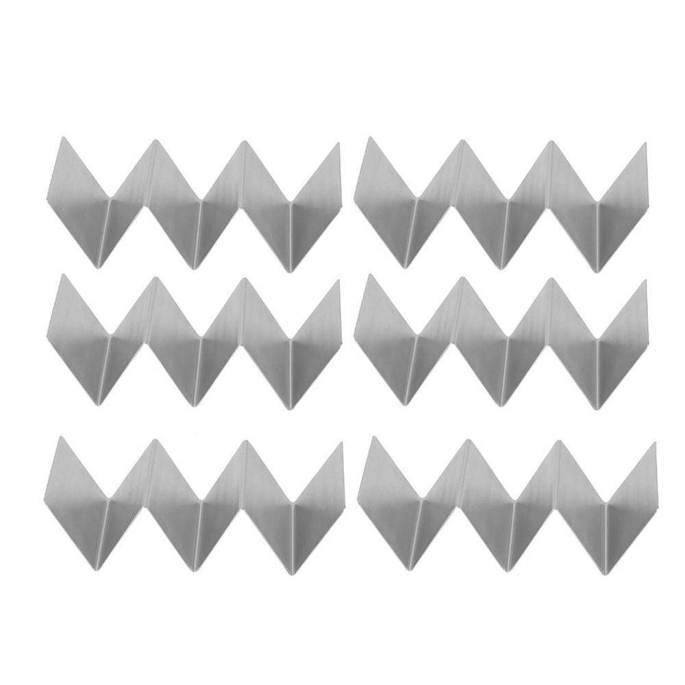 6pcs Stainless Steel Stainless Steel Taco Rack W Wavy Shape Kitchen Taco Tray Kitchen Serving