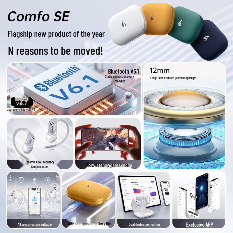 Edifier Comfo SE Open-Ear Bluetooth Headset