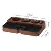 Coffee Making Walnut Coffee Tamper Mat Elegant Wood Grain Coffee Mat Silicone Anti-slip Multifunctional Press Base