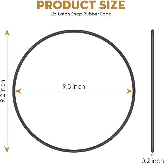 Black Lid Latch Strap Rubber Band 6,7,8 quart Fits for Hamilton Beach Crock Pot Slow Cooker WHT - Reble Pot Lid Fixing Strap