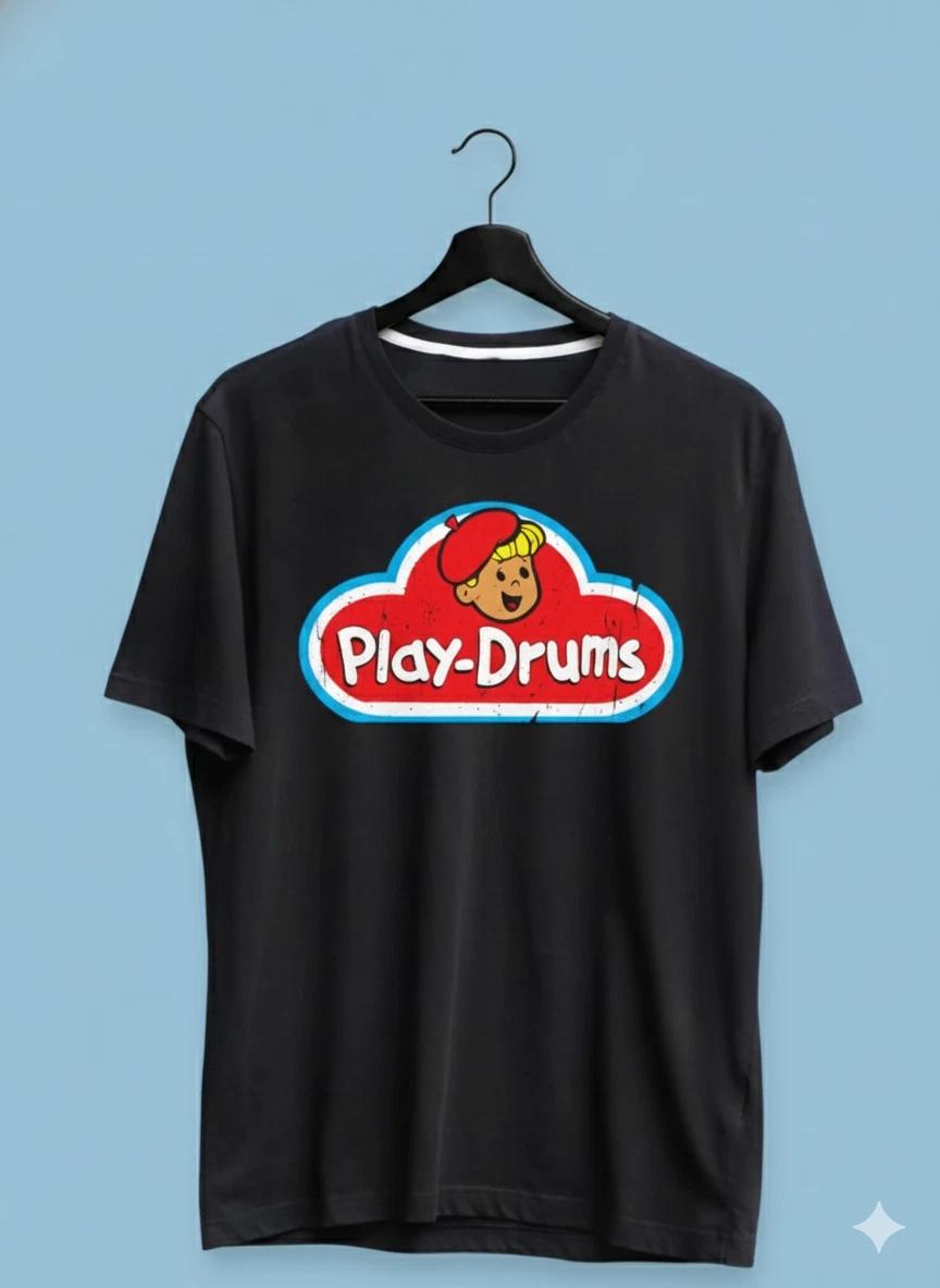 

Unisex Adult Vintage Music Play Drums Vintage Logo T-Shirt Music Gr... XXXL